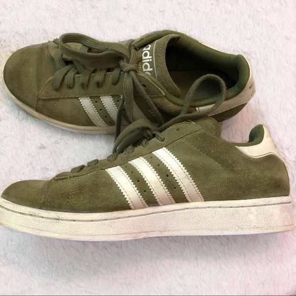 Green Suede Adidas Campus Shoes Green Suede Adidas Campus Shoes